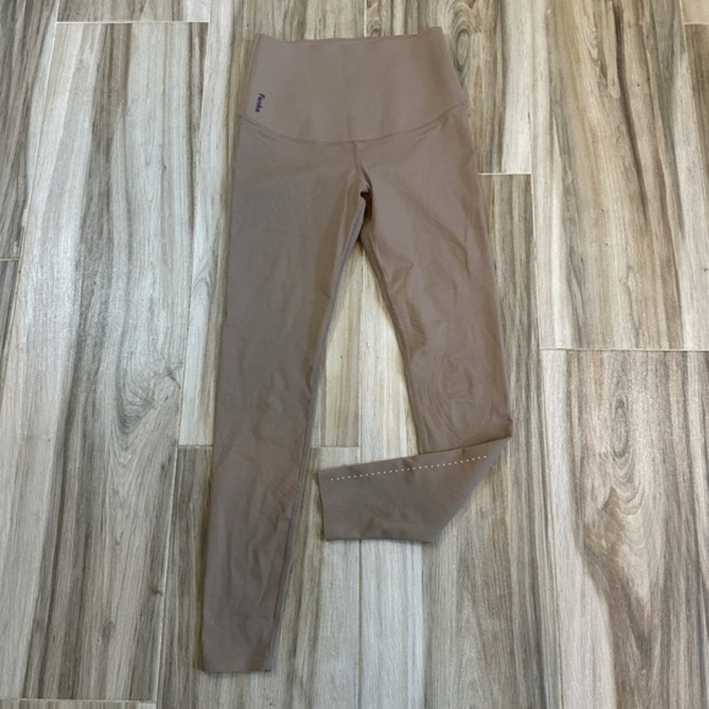 Fanka Body Sculpt Resistance Leggings Reversible Wear Small 7/8 Tan Athleisure